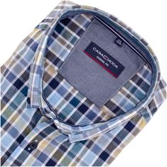 CASAMODA halbarm Freizeithemd blau