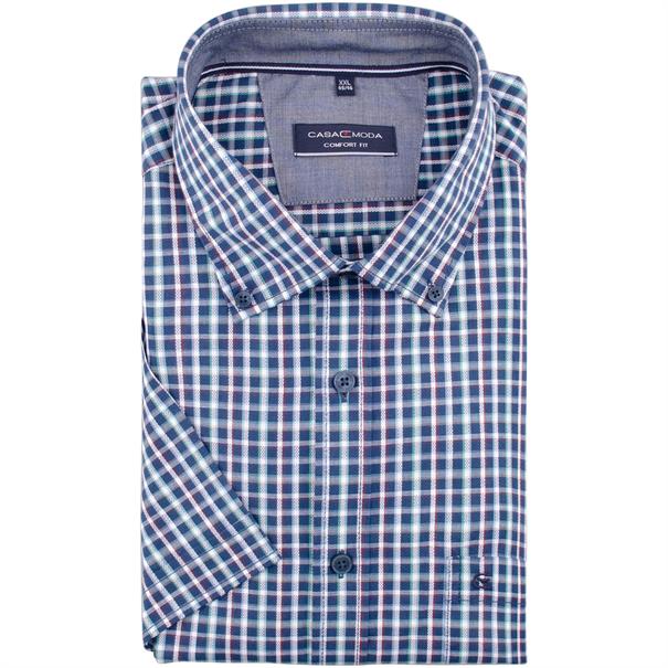 CASAMODA halbarm Freizeithemd blau