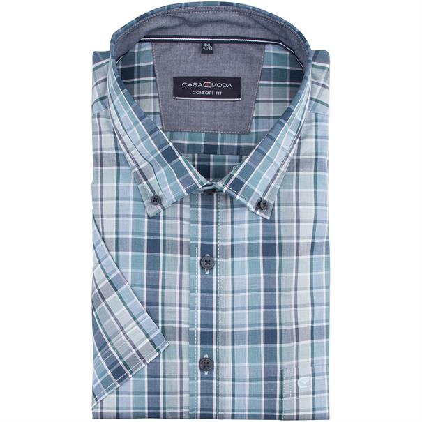 CASAMODA halbarm Freizeithemd blau