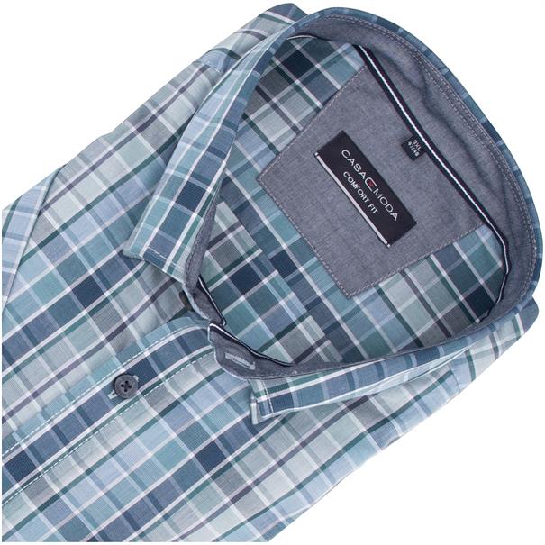 CASAMODA halbarm Freizeithemd blau
