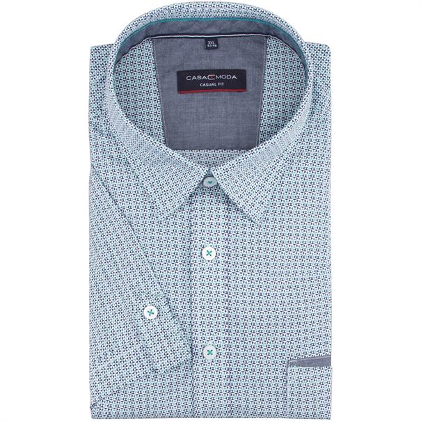 CASAMODA halbarm Freizeithemd blau