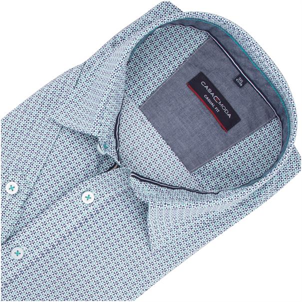 CASAMODA halbarm Freizeithemd blau