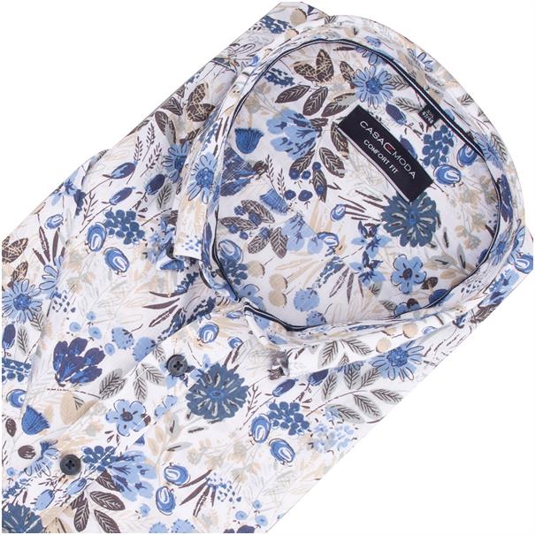 CASAMODA halbarm Freizeithemd blau