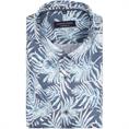 CASAMODA halbarm Freizeithemd im All-Over-Print blau
