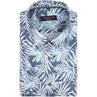 CASAMODA halbarm Freizeithemd im All-Over-Print blau