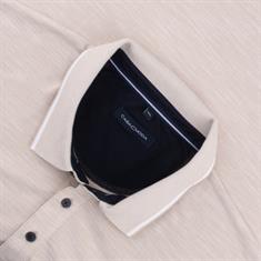 CASAMODA halbarm Poloshirt beige-meliert