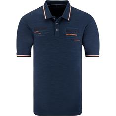 CASAMODA halbarm Poloshirt dunkelblau-meliert