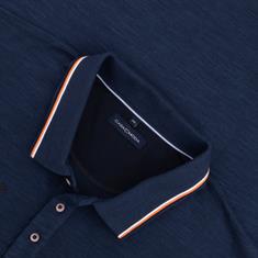 CASAMODA halbarm Poloshirt dunkelblau-meliert