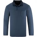 CASAMODA langarm Poloshirt blau-meliert