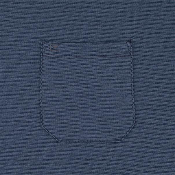 CASAMODA langarm Poloshirt blau-meliert