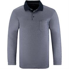 CASAMODA langarm Poloshirt grau-meliert