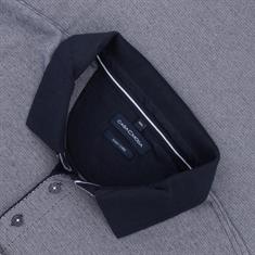CASAMODA langarm Poloshirt grau-meliert