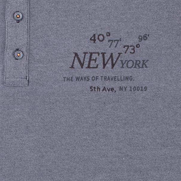 CASAMODA Poloshirt grau-meliert