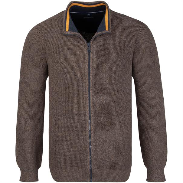 CASAMODA Strickjacke braun-meliert
