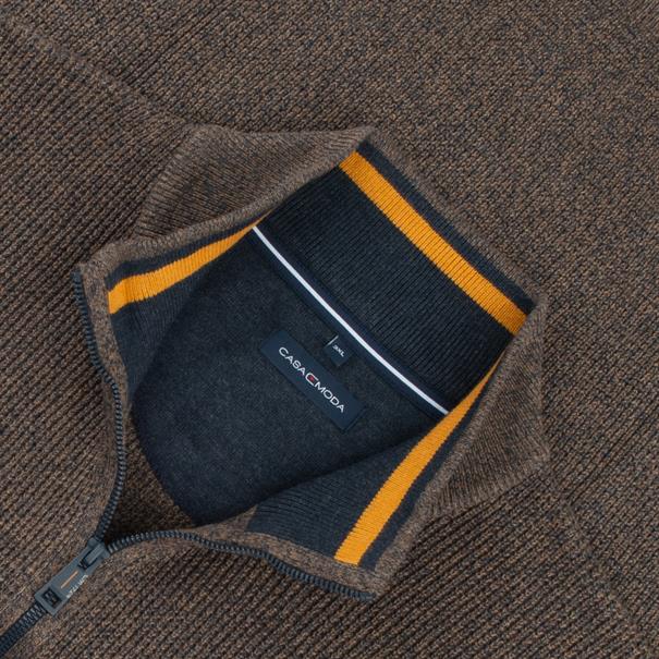 CASAMODA Strickjacke braun-meliert