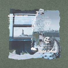 CASAMODA T-Shirt grün-meliert