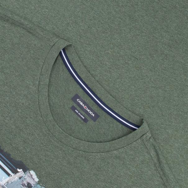 CASAMODA T-Shirt grün-meliert