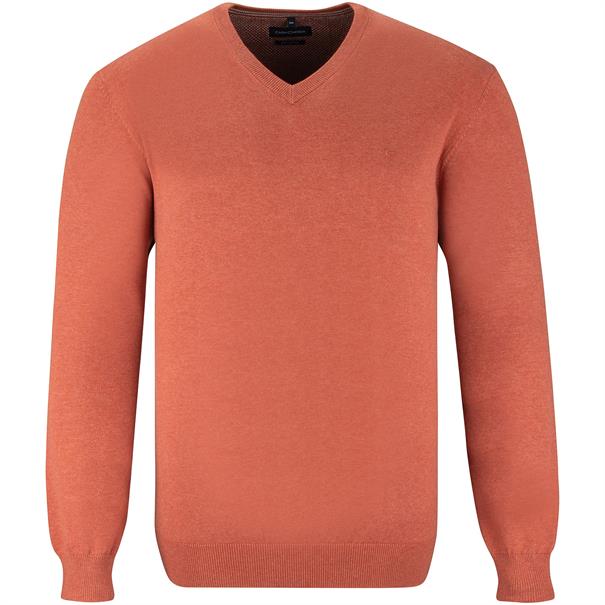 CASAMODA V-Pullover rostbraun