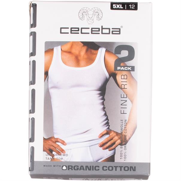 CECEBA Doppelpack-Turnhemd weiß