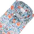ETERNA florales halbarm Cityhemd blau
