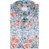 ETERNA florales halbarm Cityhemd blau