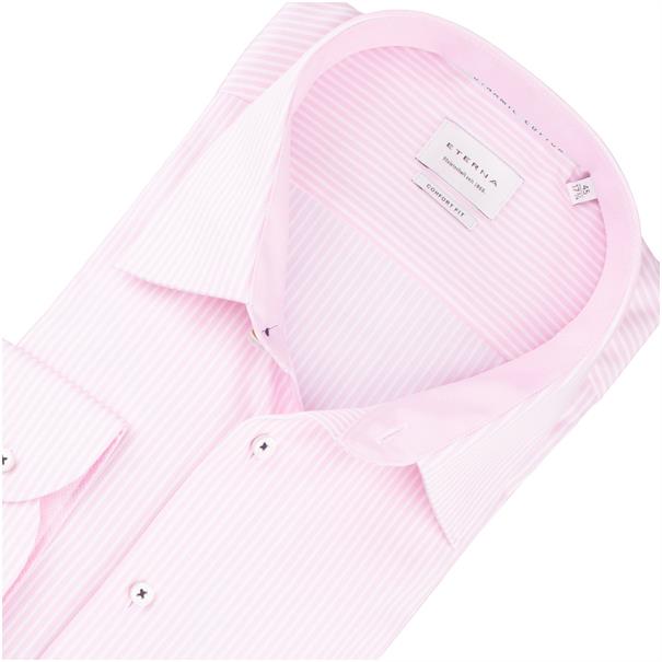 ETERNA gestreiftes Cityhemd rose
