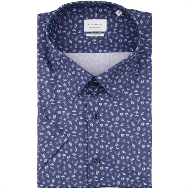 ETERNA halbarm Cityhemd blau