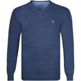 FYNCH HATTON V-Pullover Gr. 3XL + 4XL blau