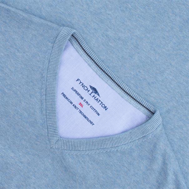 FYNCH HATTON V-Pullover hellblau