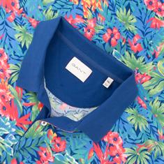 GANT florales Poloshirt blau