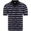 GANT gestreiftes halbarm Poloshirt dunkelblau
