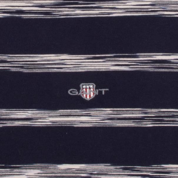 GANT gestreiftes halbarm Poloshirt dunkelblau