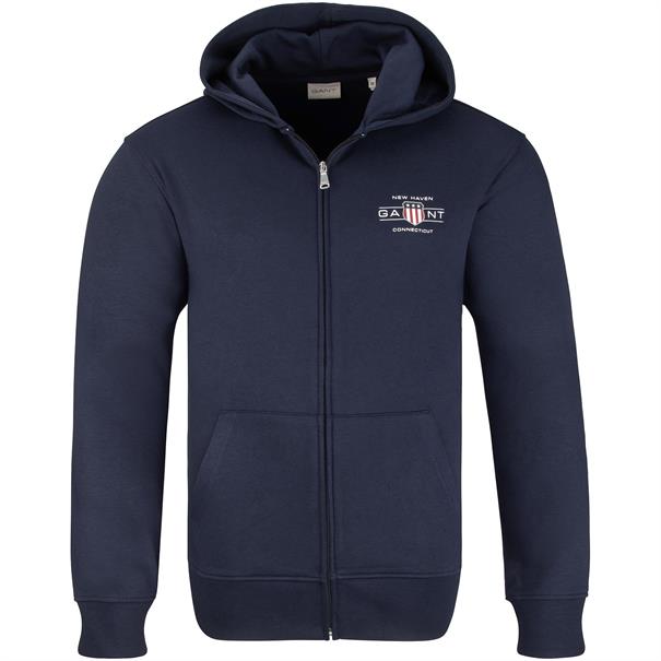 GANT Kapuzen-Sweatjacke dunkelblau