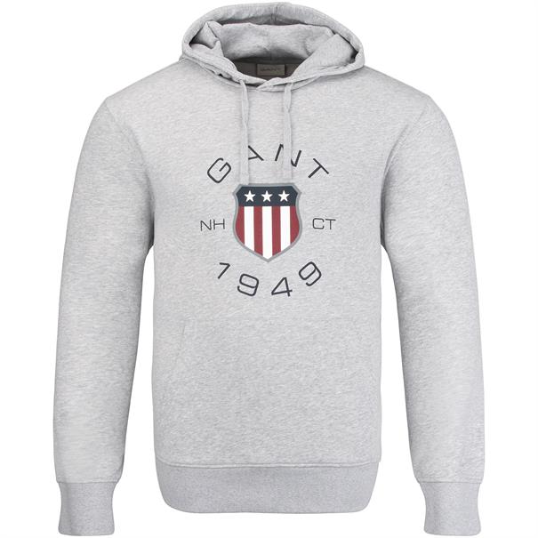GANT Kapuzen-Sweatshirt grau-meliert