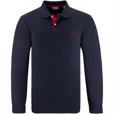 GANT langarm Poloshirt dunkelblau