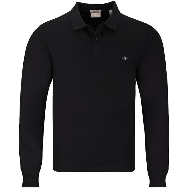 GANT langarm Poloshirt schwarz