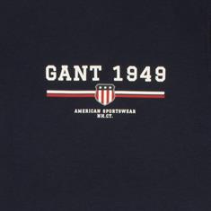 GANT Sweatjacke mit Kapuze dunkelblau