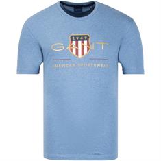 GANT T-Shirt blau-meliert