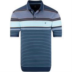 HAJO gestreiftes Poloshirt blau