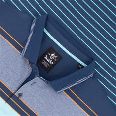 HAJO gestreiftes Poloshirt blau