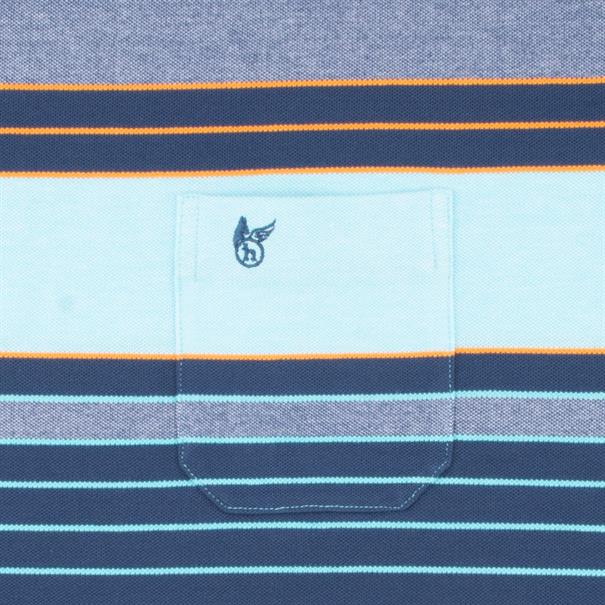 HAJO gestreiftes Poloshirt blau