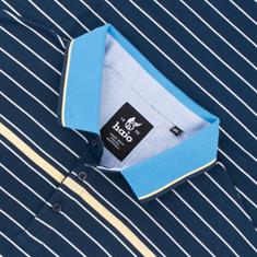 HAJO gestreiftes Poloshirt marine