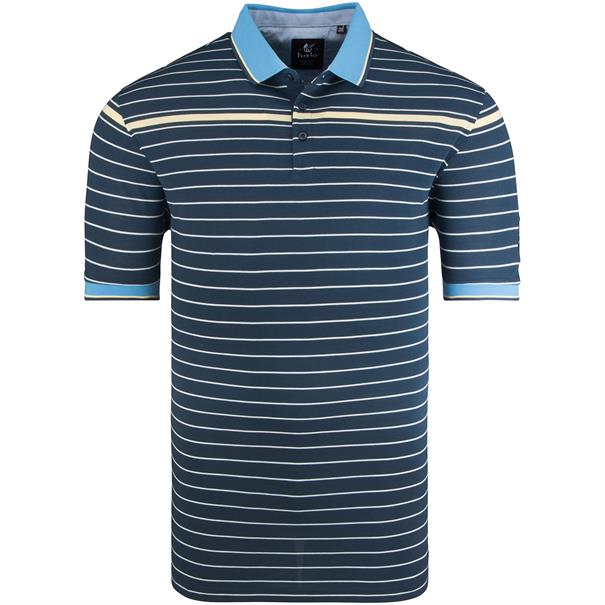 HAJO gestreiftes Poloshirt marine