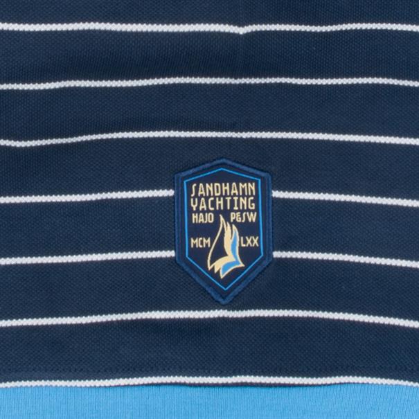 HAJO gestreiftes Poloshirt marine