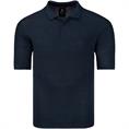 HAJO halbarm Polo-Pullover dunkelblau