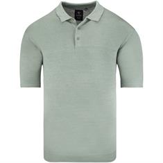 HAJO halbarm Polo-Pullover grün