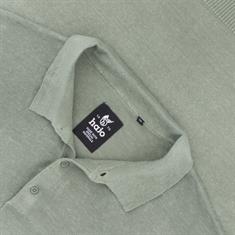 HAJO halbarm Polo-Pullover grün