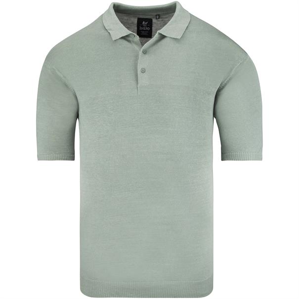 HAJO halbarm Polo-Pullover grün