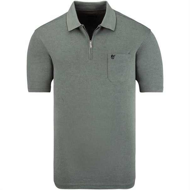 HAJO halbarm Poloshirt grün