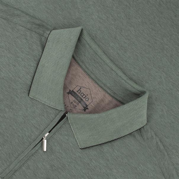HAJO halbarm Poloshirt grün